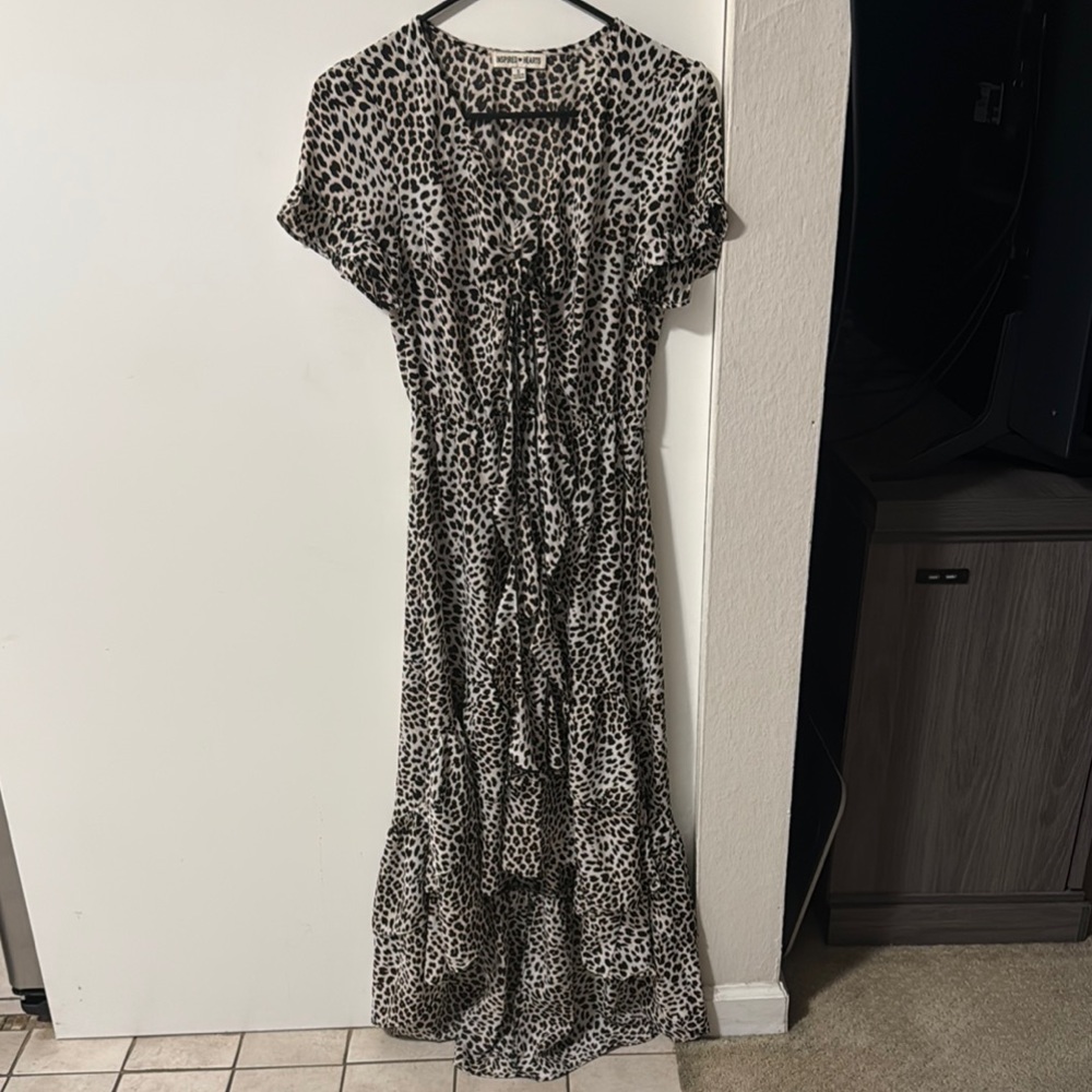 Inspired Hearts Black and White Asymmetrical Wrap Maxi Dress